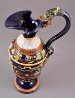 XIX. sz. vége: Gerbing & Stephan majolika váza. Kézzel festett, jelzett, hibátlan / Gerbing &...