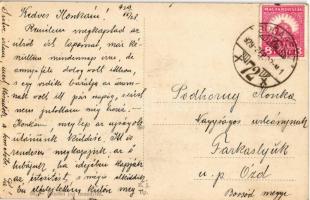 1929 Budapest III. Óbuda, Fő tér, villamos, automobil, III. Kerületi Elöljáróság, vendéglő, Gebhard ...