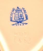 Herendi Viktória mintás bonbonniere, kézzel festett, jelzett, a rózsán egy lepattanással m:11 cm