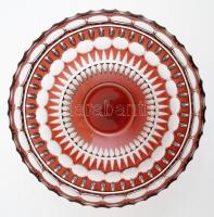 Ajka kristály nagyméretű kínálótál. Eredeti dobozában, hibátlan. d: 29 cm