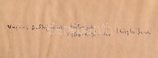 László Gyula (1910-1998):Fekvő női akt. Toll, papír, jelzett, foltos, 22×37  cm