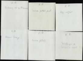 cca 1965 Miskolci városképek, 13 db feliratozott, de jelzés nélküli vintage fotók Kotnyek Antal (192...