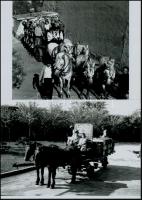 cca 1966 Budapest, X. ker., kőbányai vonatkozású felvételek, 4 db vintage negatív és az ezekről kész...