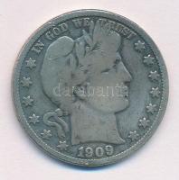 Amerikai Egyesült Államok 1909. 1/2$ Ag Barber T:2-,3 USA 1909. 1/2 Dollar Ag Barber C:VF,F Krause KM#116