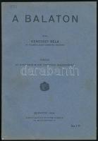 Kenessey Béla: A Balaton. Kiadja: az Országos M. Kir. Vízépítési Igazgatóság. Bp., 1928, Kir. M. Egyetemi Nyomda, 43 p.