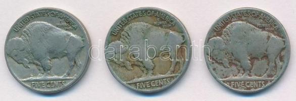 Amerikai Egyesült Államok 1935-1937. 5c Cu-Ni (3xklf) T:2-,3
USA 1935-1937. 5 Cents Cu-Ni (3xdiff) ...