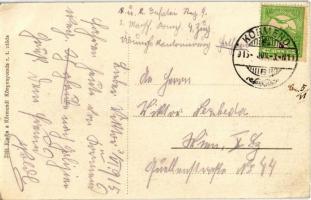 1915 Körmend, Korona szálloda és kávéház, lovaskocsik (EK)