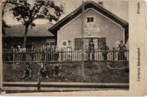 1919 Gárdony, vasútállomás és iroda. Bende Ede kiadása / Bahnhof / railway station