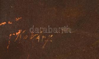 Kováts jelzéssel: Számolok. Olaj, karton (sérült), keretben, 39×29 cm