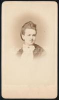 cca 1862 Borsos és Doctor pesti műtermében készült, vizitkártya méretű fénykép, 10,5x6 cm