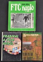 Nagy Béla 3 műve:   FTC Napló. 1964-1966. Bp.,1982, Mezőgazdasági. Fekete-fehér fotókkal. Kiadói papírkötés, kijáró lapokkal.  75 éves a Fradi-pálya. 1911-1986. Bp., 1986, Sport. Fekete-fehér fotókkal. Kiadói papírkötés.  Fradival a föld körül 2. Az FTC labdarúgói a világ 265 városában. Bp.,1986, FTC Baráti Kör. Fekete-fehér fotókkal. Kiadói papírkötés, kissé foltos.