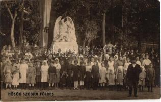 1929 Földes, Hősök szobra avatási ünnepség. photo