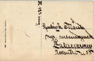 1923 Hatvan, MÁV személyzeti laktanya a vasútállomásnál. Bartos Károly bazár kiadása