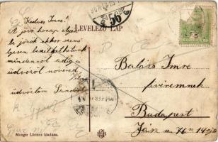 1907 Csömör, vasútállomás. Monger Lőrincz kiadása  / Bahnhof / railway station (EK)