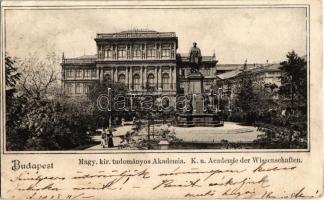 1905 Budapest V. Magyar Kir. Tudományos Akadémia, Széchenyi szobor (ragasztónyom / glue mark)