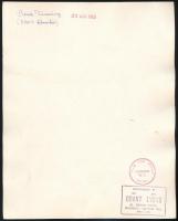 cca 1960 Anne Towning(?) színésznő, sajtófotó, hátulján feliratozva, pecséttel jelzett (Grant-Lyons)...