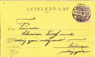 1899 Debrecen, Izraelita templom, zsinagóga, városház, Iparbank palota, Törvényszéki palota. László ...