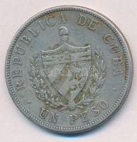 Kuba 1915. 1P Ag T:2,2- ph.  Cuba 1915. 1 Peso Ag C:XF,VF edge error Krause KM#15.2