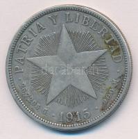 Kuba 1915. 1P Ag T:2,2- ph. 
Cuba 1915. 1 Peso Ag C:XF,VF edge error
Krause KM#15.2