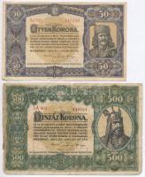 1920. 50K "Orell Füssli Zürich" + 500K "Orell Füssli Zürich" + 1000K "Orell Füssli Zürich" T:III,III-