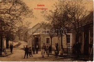 1908 Budapest XXII. Budafok, Kálváriahegy utca, Ábel József és Riegler üzlete. W.L. (?) 26. Kohn és Grünhut (EK)