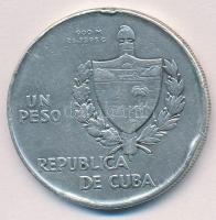 Kuba 1934. 1P Ag T:2- több ph.  Cuba 1934. 1 Peso Ag C:VF multiple edge error Krause KM#22