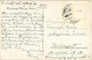 1936 Parád-fürdő, vasútállomás az osztrák-Magyar Államvasutak I. osztályú mellékvonali felvételi épü...