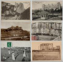 30 db régi képeslap teniszpályákkal / 30 pre-1945 postcards with tennis courts
