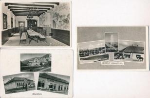 6 db régi magyar városképes lap "Hangya" szövetkezeti üzlettel, kisebb települések: Bélapá...