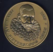 Hollandia DN "Jan Pieterszoon Coen" nagyalakú Br emlékérem, modern T:1 Eredeti díszdobozban, tanúsítvánnyal!