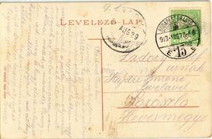 1913 Berettyóújfalu, Kossuth tér, Kereskedelmi és Iparbank részvénytársaság, Friedmann Jakab üzlete....