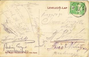 1912 Pétfürdő, Péthfürdő; Hollós Vilmos vendéglője, szálloda, étterem az udvarban