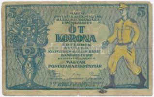 1919. 5K Osztrák-Magyar Bank... előlapján gúnyrajz T:III-,IV Adamo K8