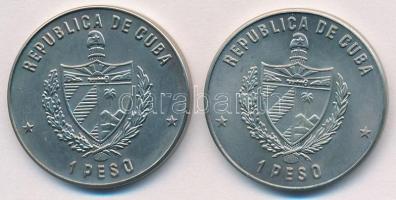 Kuba 1986. 1P Cu-Ni "A Granma utazásának 30. évfordulója" + 1P Cu-Ni "Labdarúgó Világ...