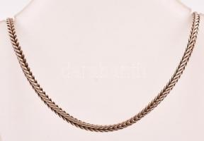 Ezüst(Ag) fonott kígyó nyaklánc, jelzett, h: 41 cm, nettó: 14,5 g