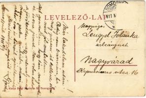 1911 Somogyszil, postahivatal, uradalmi kastély, utcaképek. Art Nouveau, Bergl Simon kiadása  (felül...