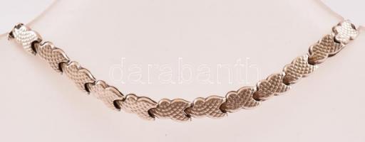 Ezüst(Ag) fantáziaszemes karkötő, h: 20,5 cm, nettó: 5,8 g