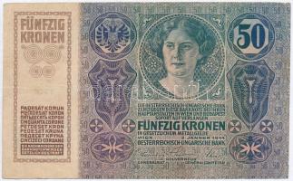 1914. 50K hamis montenegrói bélyeggel és felülbélyegzéssel (fake stamp and overprint) T:III