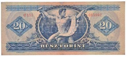1947. 20Ft T:III részben restaurált 
 Hungary 1947. 20 Forint C:F partially restored
Adamo F9