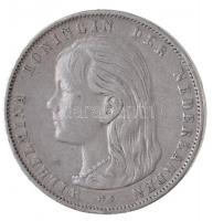 Hollandia 1896. 1G I. Wilhelmina T:2 ph. Netherlands 1896. 1 Gulden Wilhelmina I C:XF edge error Krause KM#117