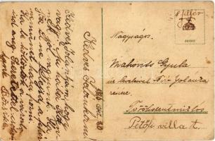 1926 Nagykörű, állami elemi iskola, községháza, római katolikus templom és plébánia (EK)