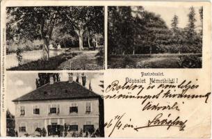 1906 Németi, Sopronnémeti; Kiss Sándor-féle (Sághy) kastély, park (Rb)