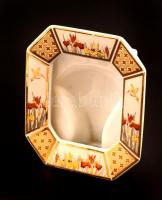 Modern porcelán képtartó keret (Takahashi San Francisco), matricás, jelzett kis kopásokkal, 15,5×13,5 cm