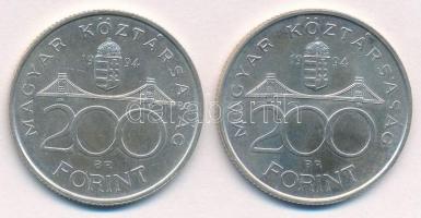 1994. 200Ft Ag "Deák" (2x) T:2