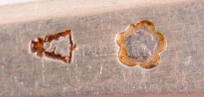 Ezüst (Ag.)  evőeszközök, 5×6 db, jelzett, monogrammal, h:12-25,5 cm, nettó: 851 g + bruttó:455 g (k...