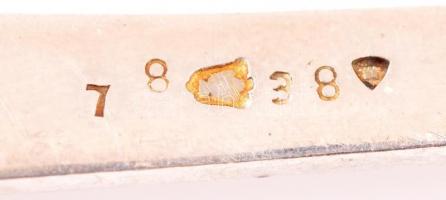 Ezüst (Ag.)  evőeszközök, 5×6 db, jelzett, monogrammal, h:12-25,5 cm, nettó: 851 g + bruttó:455 g (k...