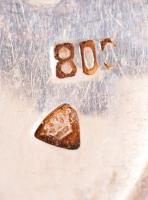 Ezüst (Ag.)  evőeszközök, 5×6 db, jelzett, monogrammal, h:12-25,5 cm, nettó: 851 g + bruttó:455 g (k...