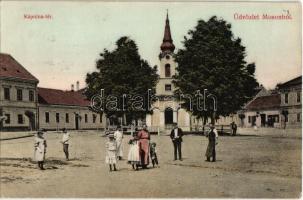 1906 Moson, Kápolna tér, üzletek. Szobola Anna kiadása