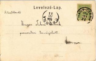 1904 Nagycenk, Széchenyi szobor télen