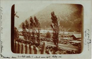 1909 Zólyombrézó, Podbrezová; Henrik-telep, vasgyár, fűrésztelep, fatelep, vasúti sínek / iron works, sawmill, factory, railway line. photo